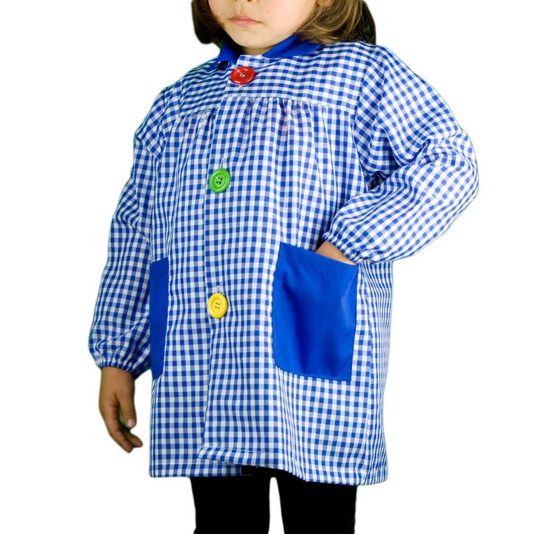 KLOTTZ Children's painting apron for nursery. - Blue - X-Small