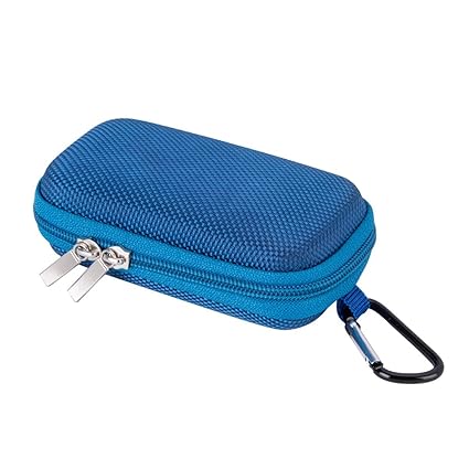 AGPTEK Tragbare Muschelschale Kasten mit Metall Karabiner Clip Mezzanine Netz für MP3 Player, iPod Nano, Kopfhörer, Kleingeld