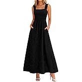 KIRUNDO Summer Lace Dress Vacation Outfits for Women 2026 Wedding Guest Dresses Maxi Beach Boho Sleeveless Cotton Sundress