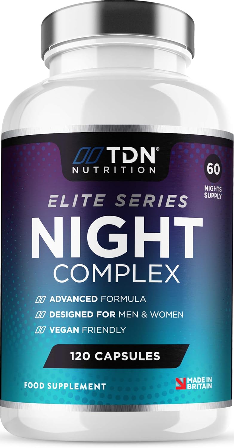 Vegan Sleep Capsules with 5-HTP, Chamomile & Lemon Balm, 120 Count, Montmorency Cherry, Hops & Lavender