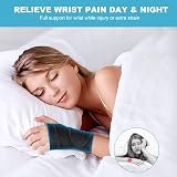 ACWOO Wrist Support Splint Brace 2 Pack Adjustable Carpal Tunnel Compression view 6