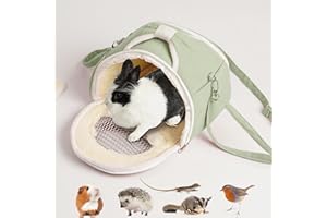 ABLAZEZAI Guinea Pig Carrier, Small Animal Travel Bag, Breathable Outdoor Portable Pouch for Snake Chinchilla Hamster Bird Bunny Hedgehog Sugar Glider Gerbil (Green)