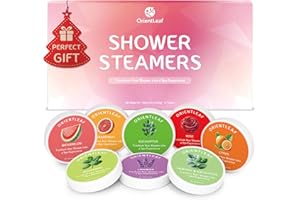 OrientLeaf Shower Steamers Aromatherapy, Stocking Stuffers, 8 Pcs Stress Relief Shower Bombs, Self Care & Relaxation Gifts fo