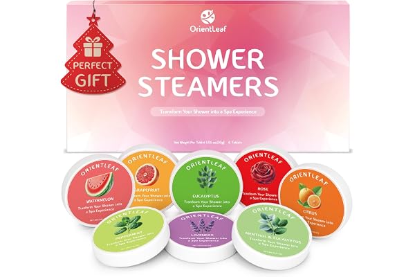 OrientLeaf Shower Steamers Aromatherapy, Mothers Day Gifts, 8 Pcs Stress Relief Shower Bombs, Self Care & Relaxation Gifts fo