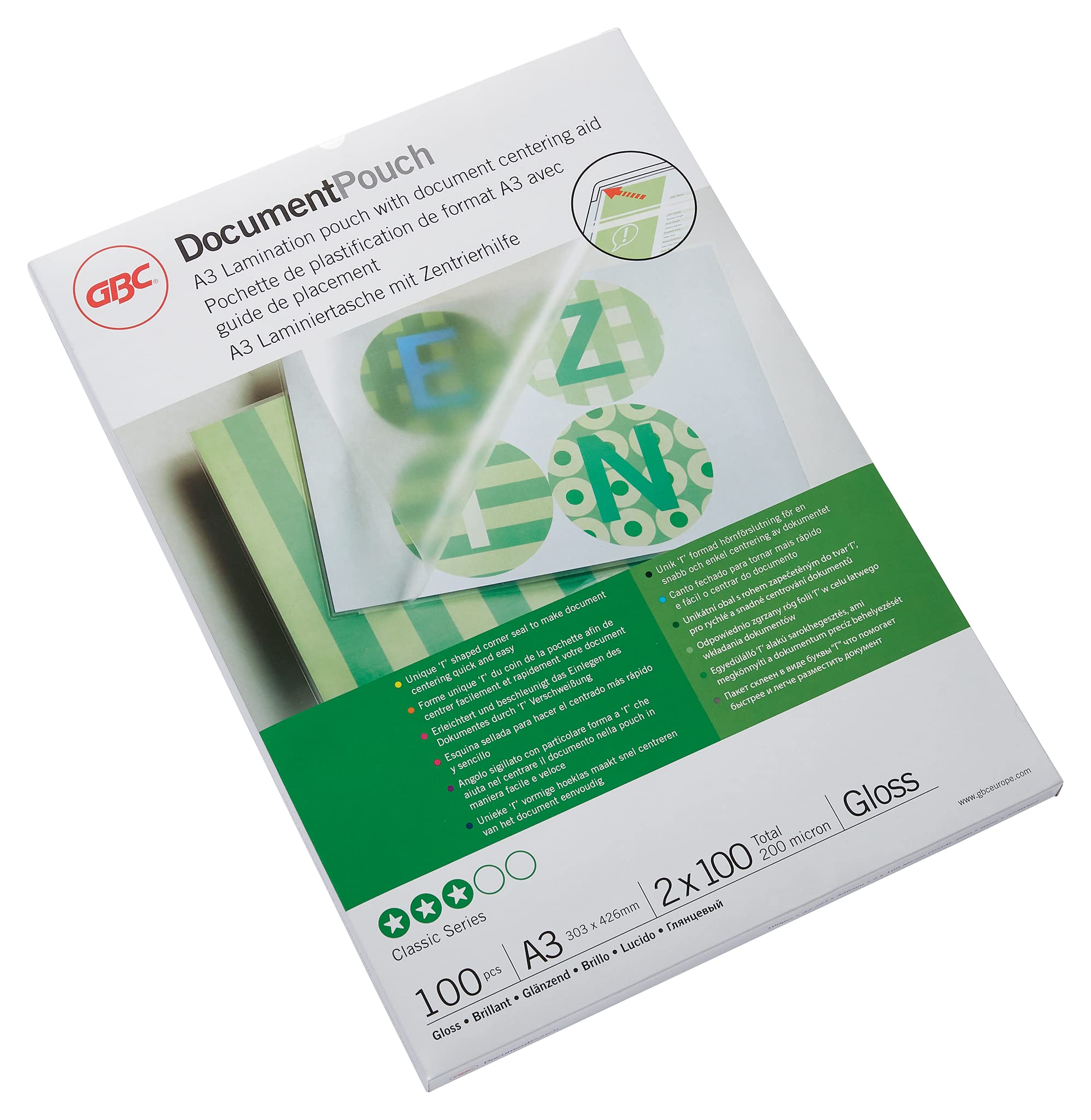 GBC Laminating Pouches Premium Quality 200 micron A3 (Pack of 100) โ image 1