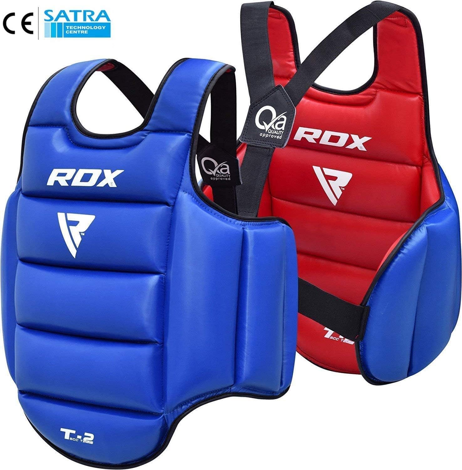 RDX TKD Chest Guard Boxing MMA Body Protector Martial Arts WTF Reversible Rib Shield Armour Taekwondo Target Training Kickboxing : Sports & Outdoors