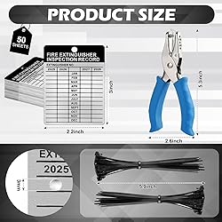 50 Sets Metal Inspection Tags Safety Inspection
