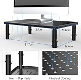 HUANUO Monitor Stand Ergonomic Laptop Stand 3 Height Settings Mesh Platform view 6