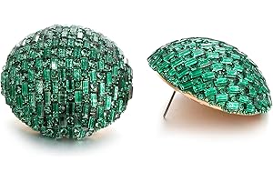 RUOFFETA Large Disco Ball Earrings, Sparkly Half-Ball Earrings for Women 60s 70s Outfits Costume Accessories