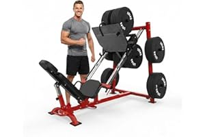 Adjustable Leg Press & Calf Raise Machine, 2000 Lbs Capacity Heavy Duty Leg Press Machines with Built-in Plate Storage for Ho