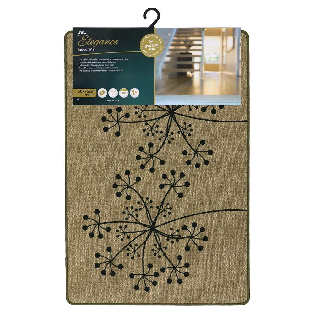 JVL Elegance Range Dandelion Indoor Mat 50 x 75 cm,01-203