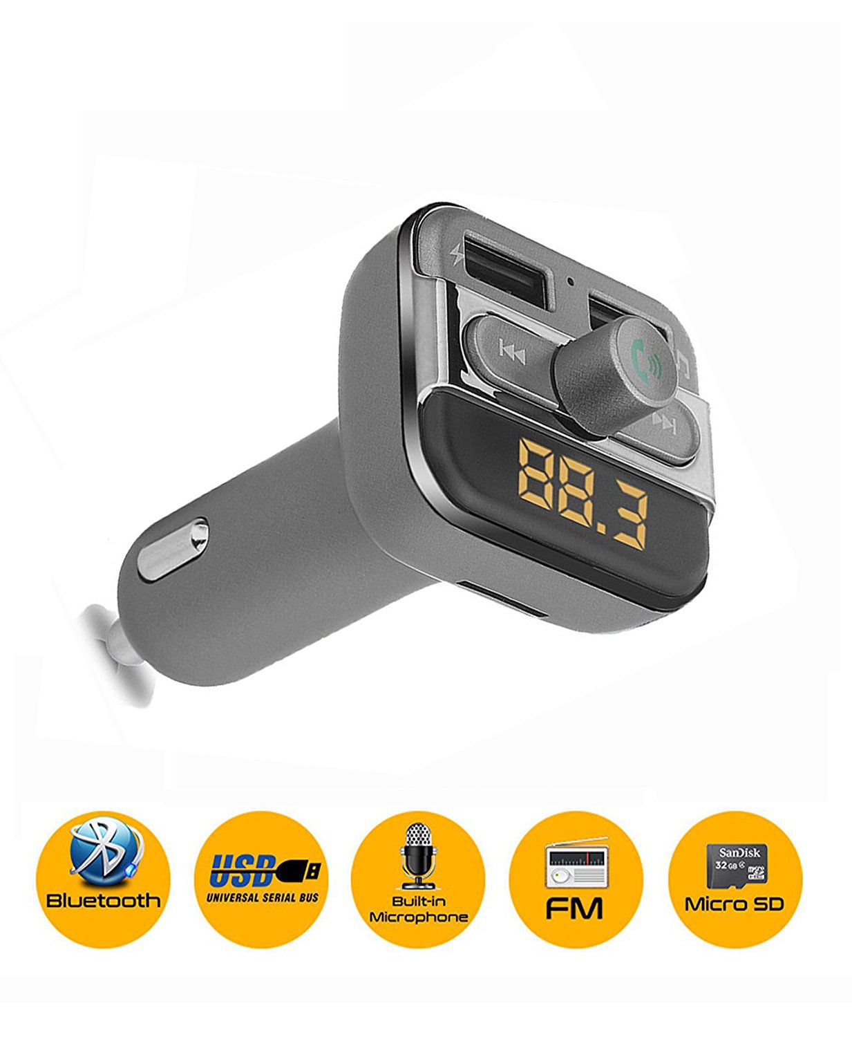 送料無料 Autoday車bluetooth Fm送信機デュアルusb出力充電器sdカードワイヤレスmp3プレーヤーハンズフリーマイク内蔵ハンズフリーオーディオアダプタ 米国から発送 Blx 最安値に挑戦 Bsonline Co Il