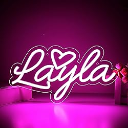 ATTNEON Layla Name Neon Sign for Wall Decor,LED