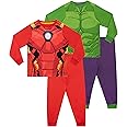 Marvel Pajamas | Hulk and Iron Man Kids Pajamas | Avengers Pjs for Boys | 2 Pack Long Sleeve Pj Set