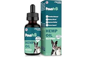 PawsPro Hemp Oil for Dogs and Cats - Helps Pets with Anxiety, Pain, Stress, Sleep, Arthritis, Seizures Relief - Calming Treats Chews - Support Hip and Joint Health