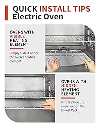 3 Pack Oven Liners for Bottom of Oven, 17x25" Large