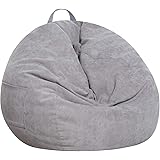SANMADROLA Stuffed Animal Storage Bean Bag Chair Cover (No Beans) for Kids and Adults.Soft Premium Corduroy Stuffable Beanbag