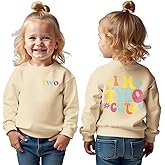 CM C&M WODRO 2nd Birthday Outfit Toddler Baby Girl I'm Two Cute Sweatshirt 2 Years Old Birthday Shirt Long Sleeve Party Tops