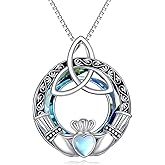 WINNICACA Celtic Knot Necklace 925 Sterling Silver Celtic Pendant Irish Urn Necklace Jewelry Birthday Anniversary Valentine's Day Gifts for Her Women Wife Girlfriend Daughter