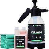 Ecoshine Waterless Car Wash Kit | Super Concentrated Rinseless Car Wash And Wax Formula With Non Foaming Detail Sprayer For Fast Car Detailing | Makes 16 Gal Of Ready To Use Waterless Wash And Wax