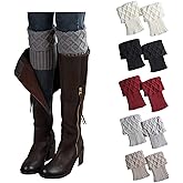 Bestjybt Womens Short Boots Socks Crochet Knitted Boot Cuffs Leg Warmers Socks
