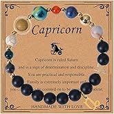 Zodiac Charm Bracelets for Women 12 Constellations Healing Crystal Stone Beads Bracelet Birthday Cancer Zodiac Gifts Horoscope Spiritual Bracelet