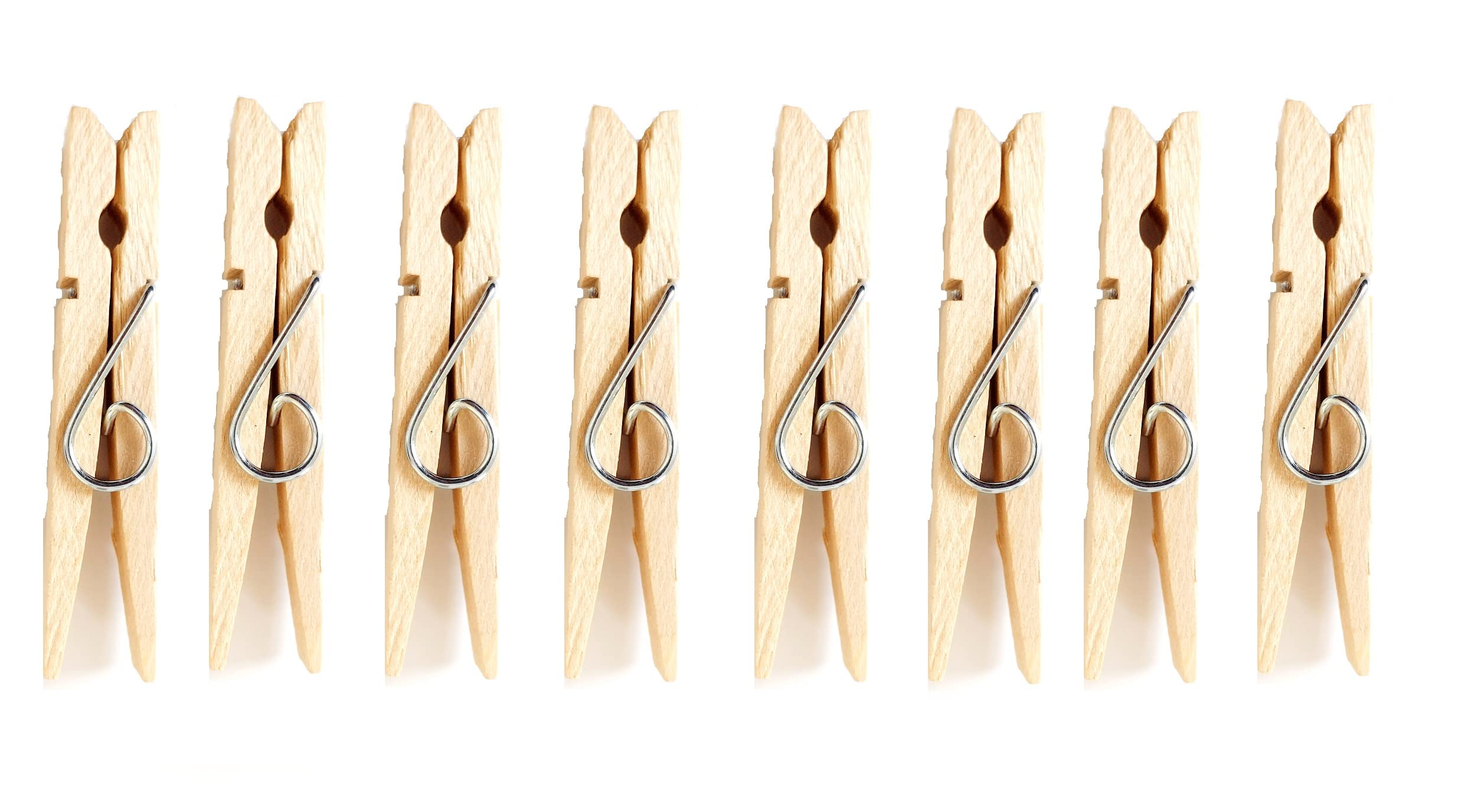 Wood Clothes Pegs 8.2cm Jumbo Wooden Clothespins Untreated Wood Clothespins 100% Biodegradable and Compostable For Hanging Clothes And Handicrafts Pack of 72.