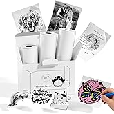 Memoking Black on White Sticker Paper Compatible for T02/M02/Q02E/T02 Pro/D20 Sticker Printer Print Pods Mini Printer, Thermal Sticky Paper 50mmx3.5m for Journal Texts Study Note DIY Sticker, 3 Roll