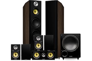 Fluance Signature HiFi Surround Sound Home Theater 7.1 Speaker System Including 3-Way Floorstanding Towers, Center Channel, S