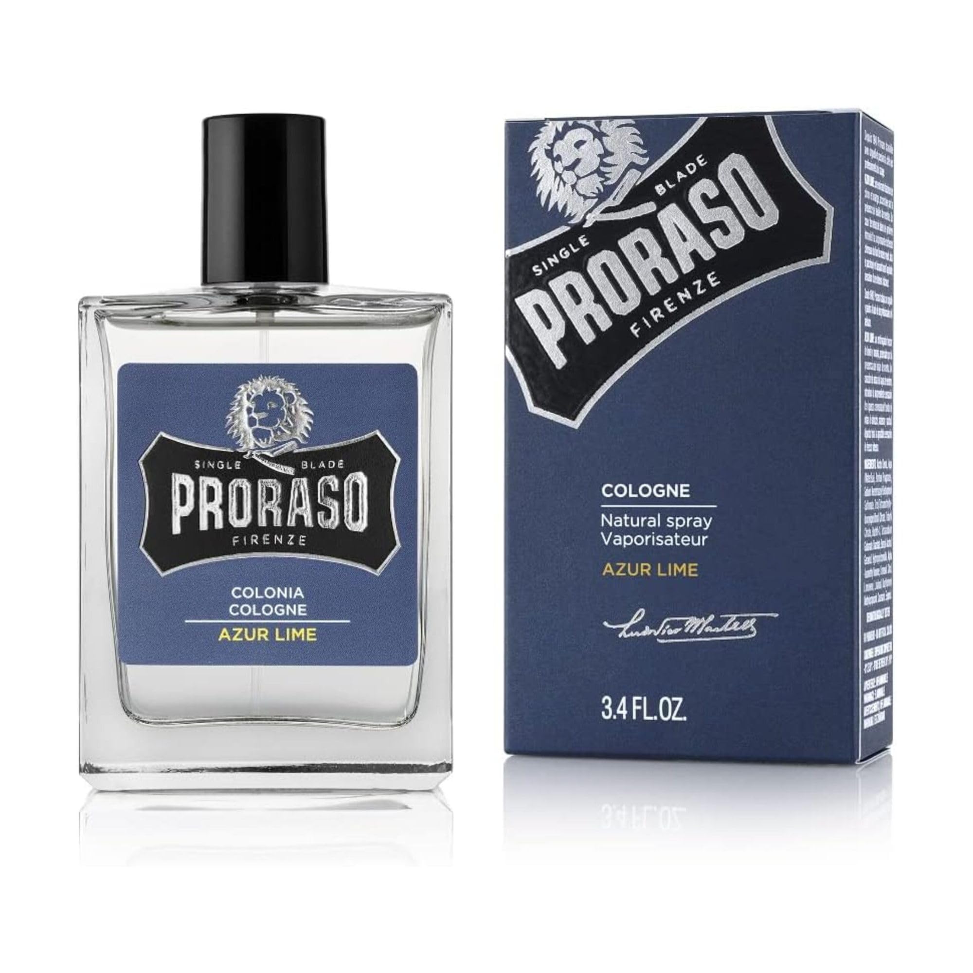 Proraso Cologne, Azur Lime, 100ml, Men's Fragrance with Citrussy and Fresh Notes, Made in Italy