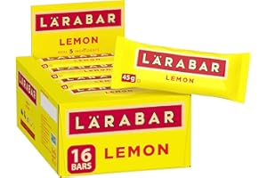LÄRABAR Lemon, Fruit & Nut Energy Bar, Pack of 16 Bars, Gluten Free, Vegan, Family Pack, Snack Bars, 720 Grams Package