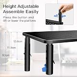 HUANUO Monitor Stand Ergonomic Laptop Stand 3 Height Settings Mesh Platform view 5