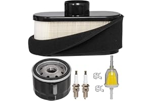 HIFROM Air Filter Pre Filter Cleaner Fuel Oil Filter Spark Plug Kit Compatible with John Deere X300 X304 X300R X320 X360 X500