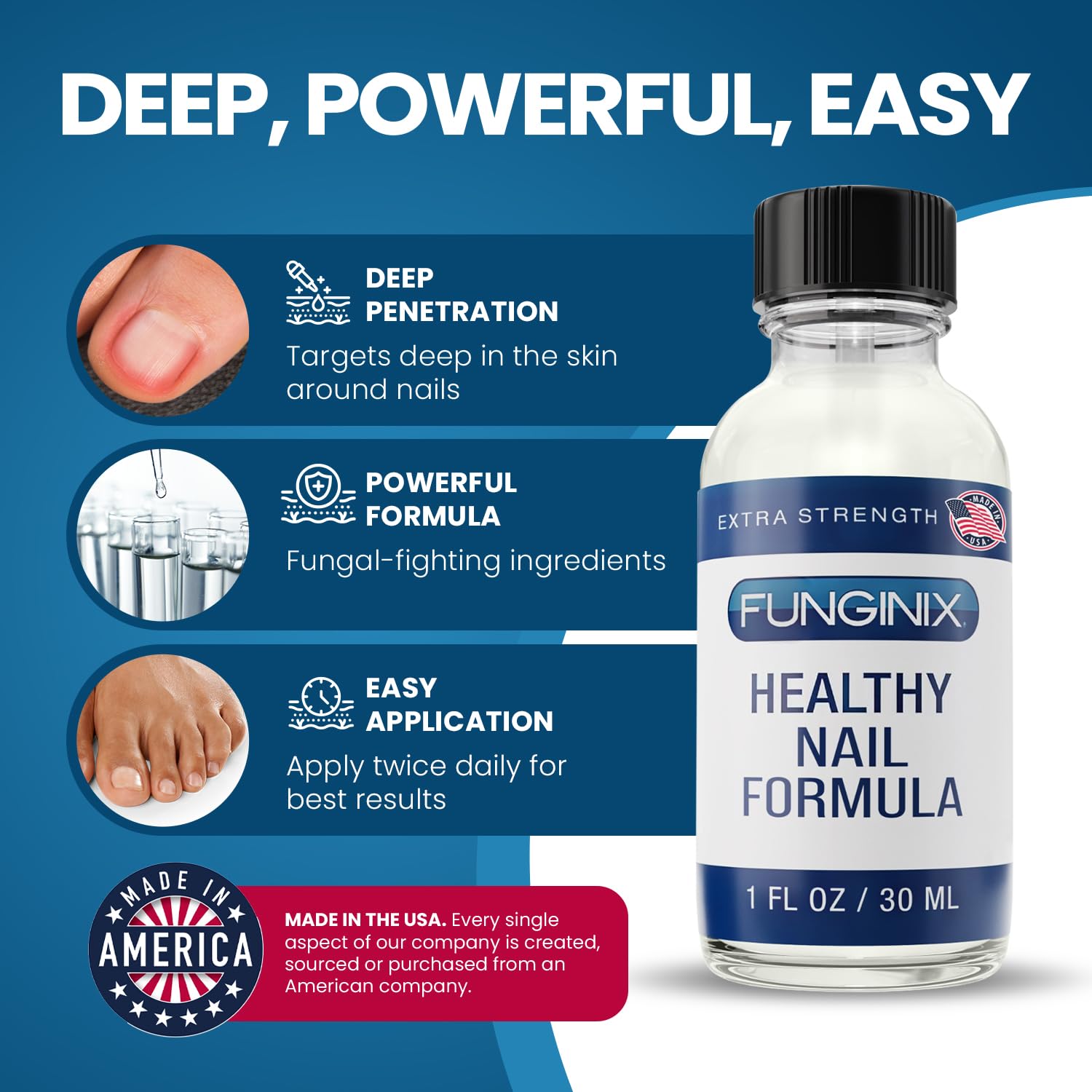 FUNGINIX Toenail Fungus Treatment - Extra Strength - Nail Fungus Treatment & Athlete's Foot Solution - Antifungal Liquid Solution - Made In the USA - 1 Bottle - (Packaging May Vary) - Image 2