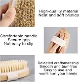 YUNYU Wet & Dry Brushing Body Brush Set 2pc Long Handle Back Scrubber view 3