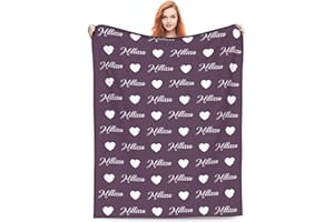 Custom Name Blanket, Personalized Blankets with Name Customized Flannel Blanket Birthday Christmas Halloween Wedding