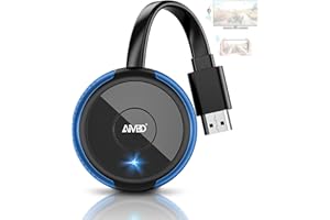 AIMIBO 4K Wireless Display Adapter, Plug & Play, HDMI Dongle 5G for TV/Monitor/Projector, Supports iOS/Android/Windows/Mac, AirPlay/Miracast/DLNA, Cast Phone/Tablet/Laptop to Screen