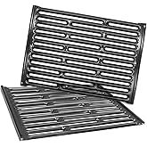 Htanch PG521 (2-Pack) 15" Porcelain Steel Cooking Grid Grates for Weber Genesis Silver A, Spirit E200,Spirit 500,Spirit 210 (2007-2012) Gas Grills, 7521 65905 7522 7523 65904