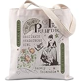 TIIMG Regency Book Lover Gift Bookworm Gift Novels Readers Book Club Bookish Tote Bag (pridejane)