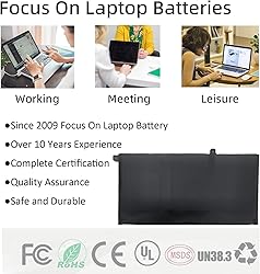 YXKC JK6Y6 Laptop Battery Replacement for Dell