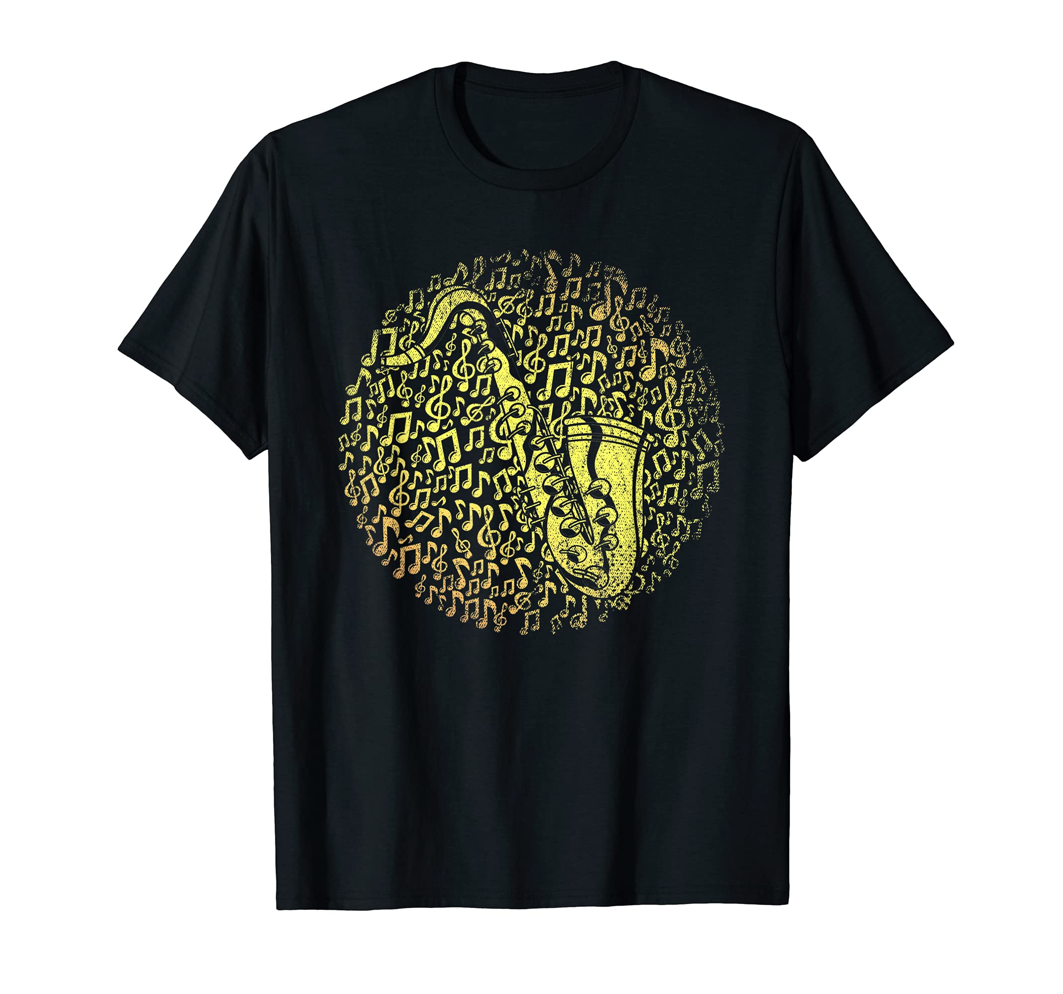 Music Notes Sax Player Saxophonist Jazz Music Saxophone T-Shirt