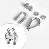 Rybtd 6mm Wire Rope Clamp with Thimbles Stainless Steel 24 Pcs M6 view 6