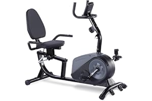ECHANFIT Recumbent Exercise Bike with Optional Bluetooth Connectivity, 16 Levels Magnetic Resistance and Pulse Rate Monitor for Seniors, Indoor Stationary Bike for Home Use, 350 LB Weight Capacity