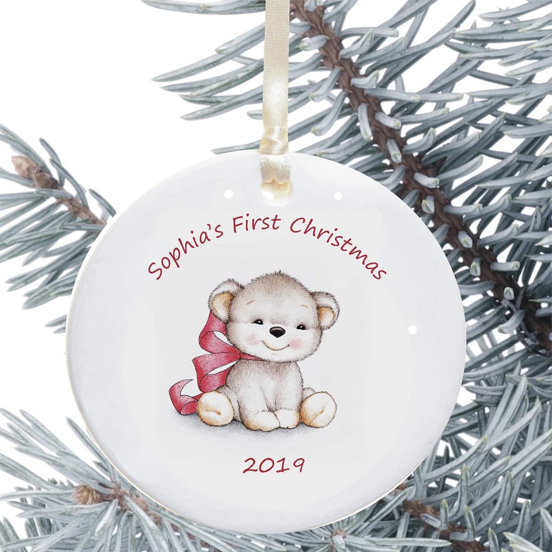 personalised baby first christmas tree decorations