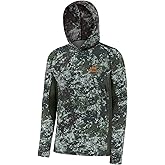 BASSDASH Men's UPF 50+ Lightweight Hunting Camo Hoodie Quick Dry Performance Long Sleeve Fishing Shirt with Hood FS30M
