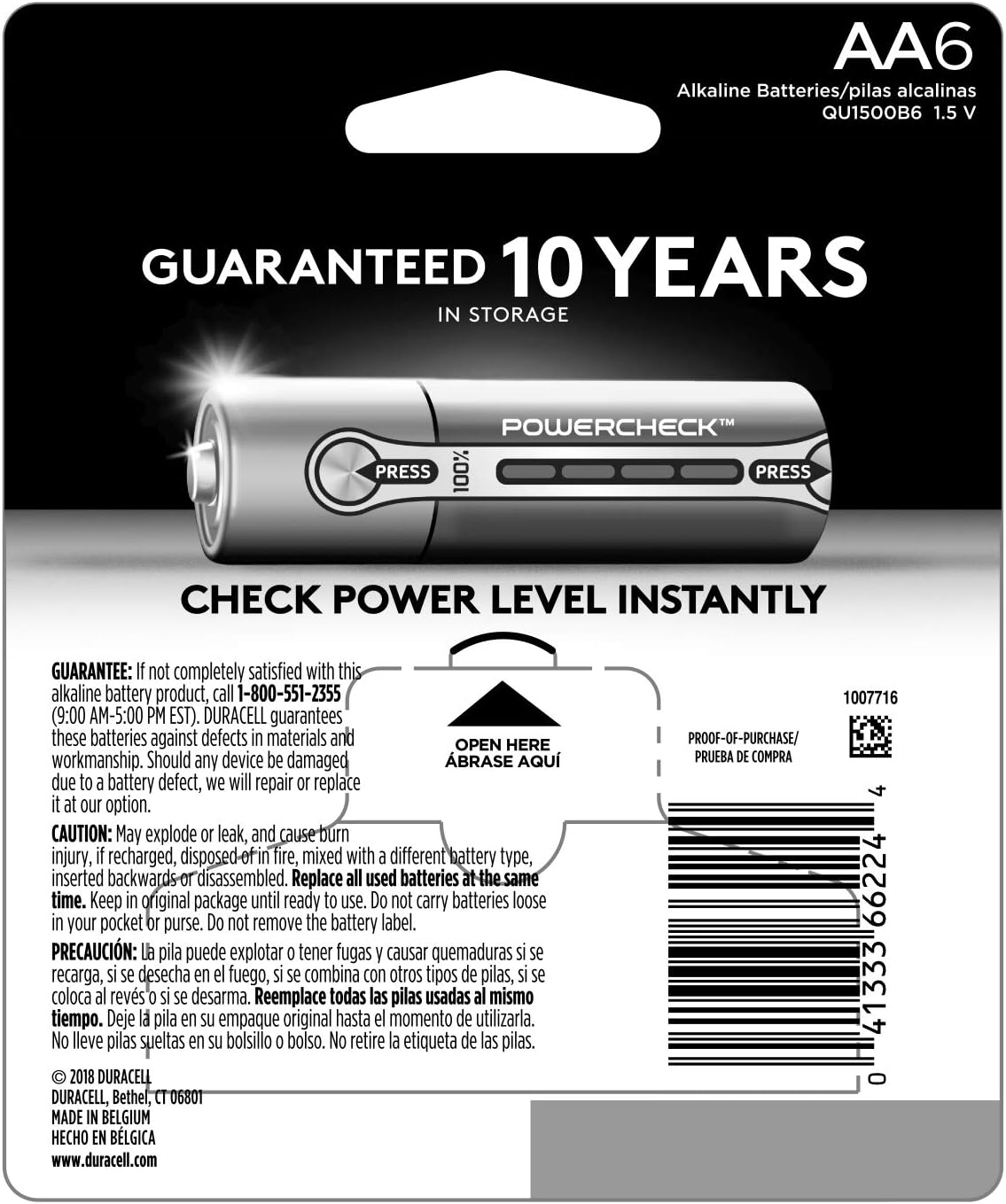 Duracell Quantum AA Alkaline Batteries - Long Lasting, All-Purpose Double A battery for Household and Business - 6 count: Health & Personal Care