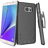 WixGear Note 5 Holster, Shell Holster Combo Case for Samsung Galaxy Note 5 with Stand &amp; Belt Clip - Fits At&amp;t, Verizon, T-Mobile &amp; Sprint - Black