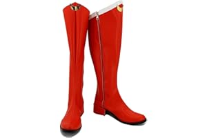 Wolancy Boots Cosplay Red Boots Shoes Halloween Outfit for Adult Women