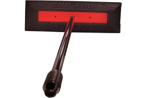SNOBRUM SNO Pro, 48 Inch Handle - Professional Grade Vehicle Snow Broom and Snow Remover for Cars and Trucks - Made in The USA, Push-Broom Design - Non-Scratch Snow Removal for Vehicles