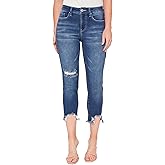 Women's High Rise Vintage Straight Fray Hem Jean